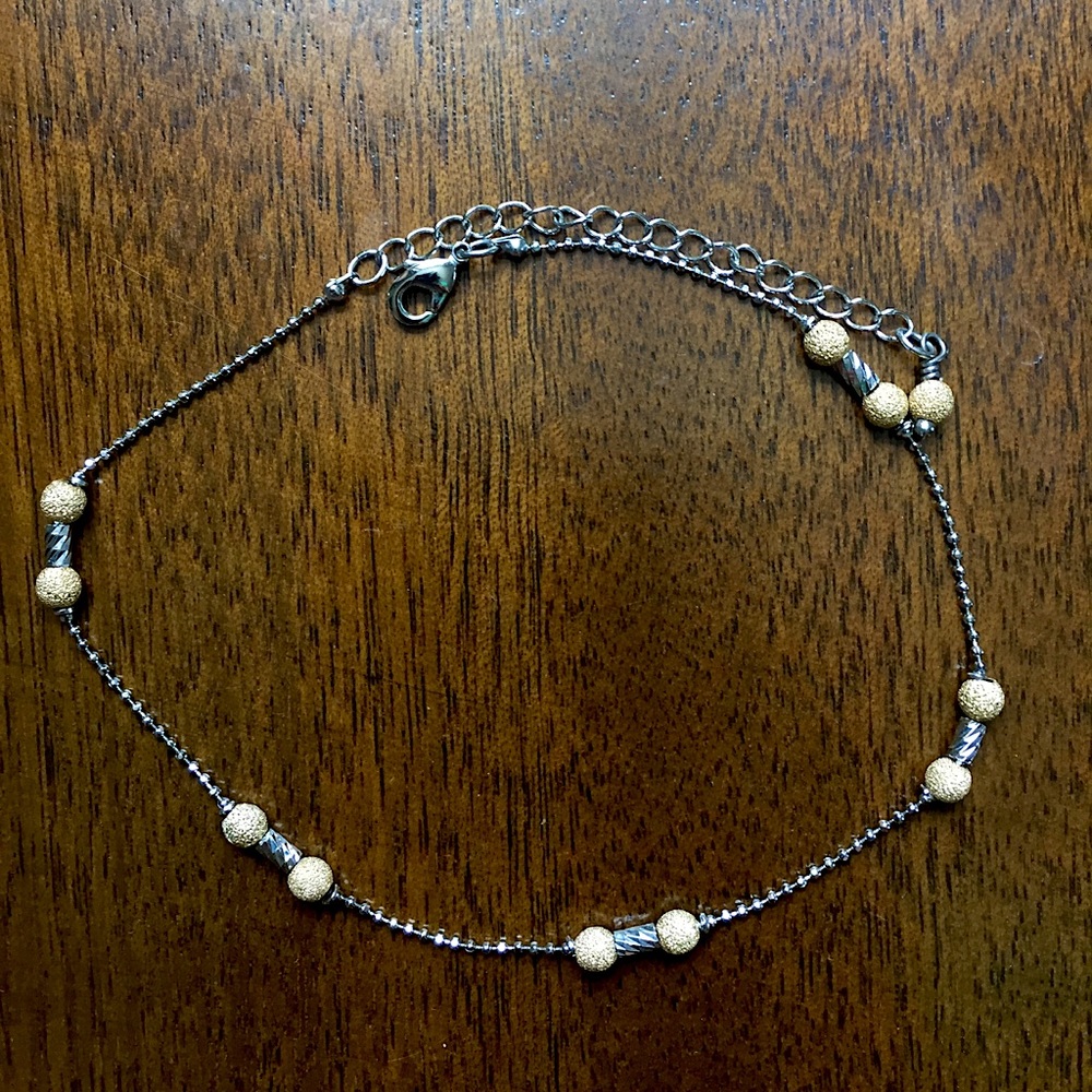 Lia Sophia Ankle Bracelet, Silver & Gold. Lovely!